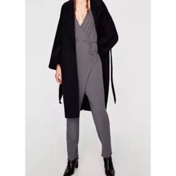 ZARA Knit Harem Gray Jumpsuit - Picture 1 of 16